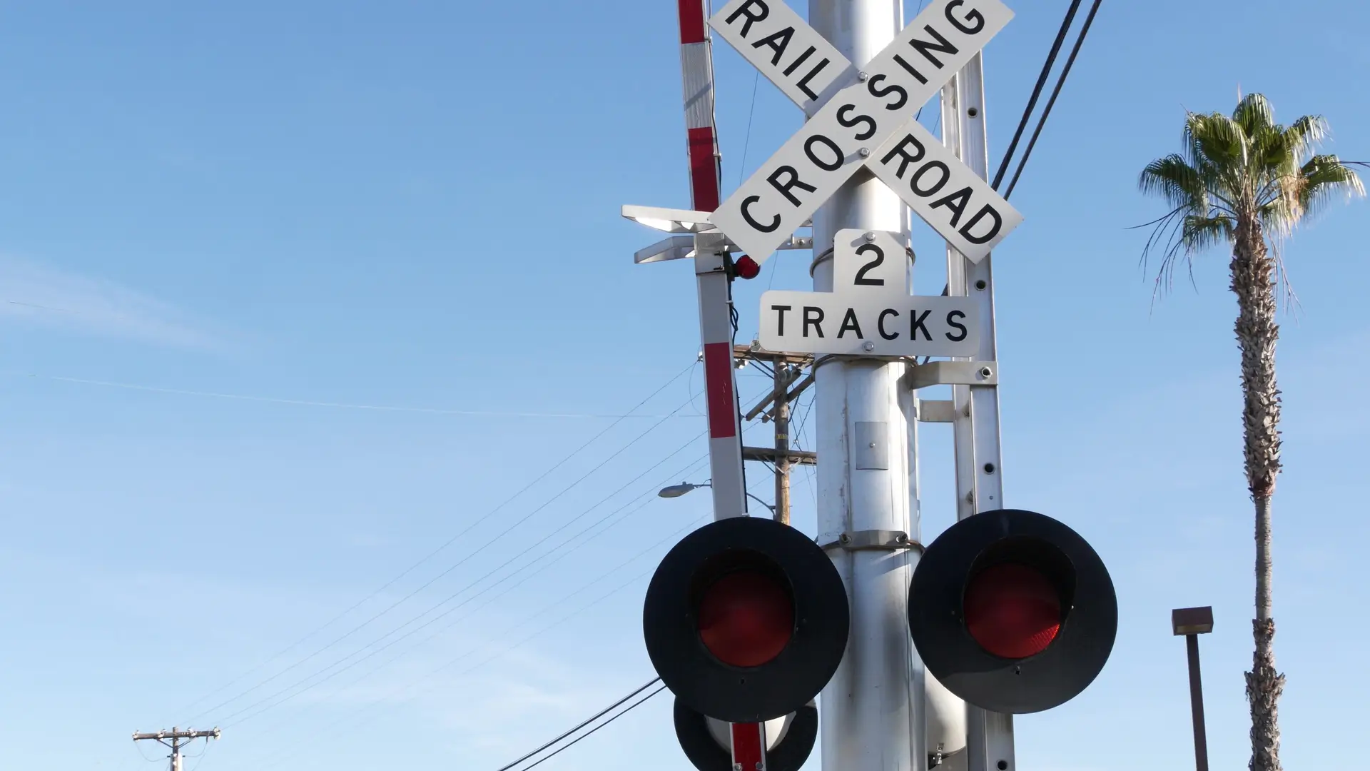 railroad tracks signage